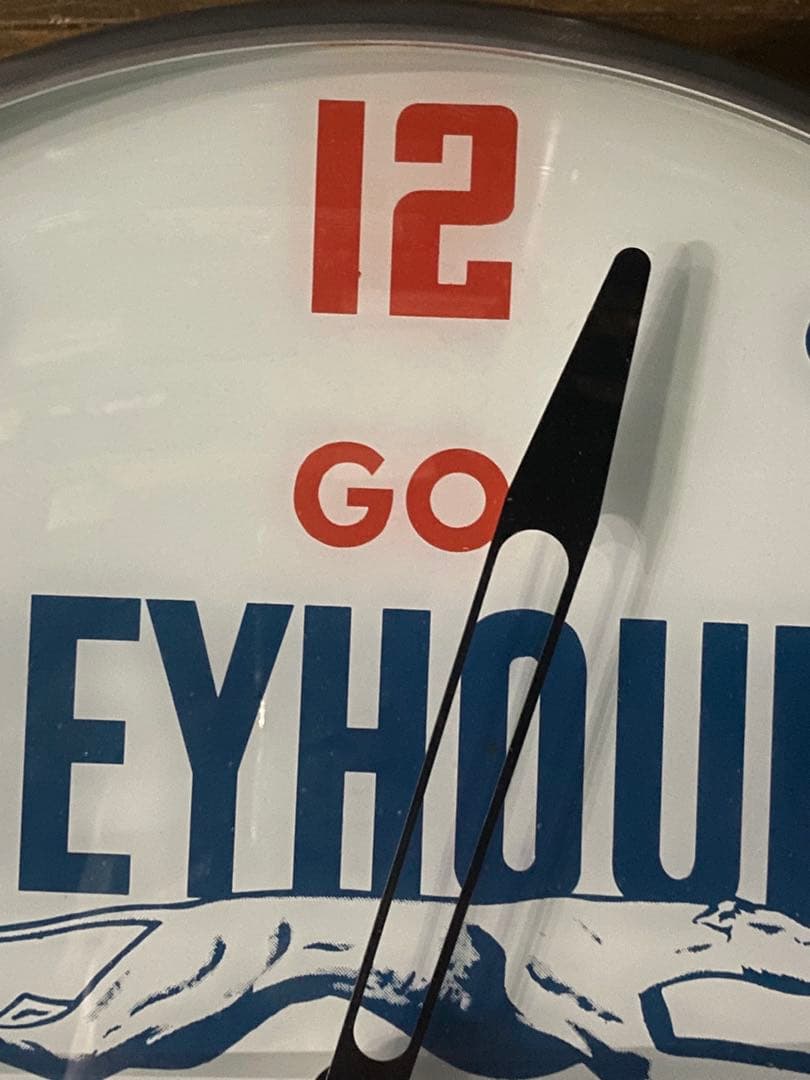 【新品】GREYHOUND グレイハウンド 内照明掛け時計 アメリカン雑貨