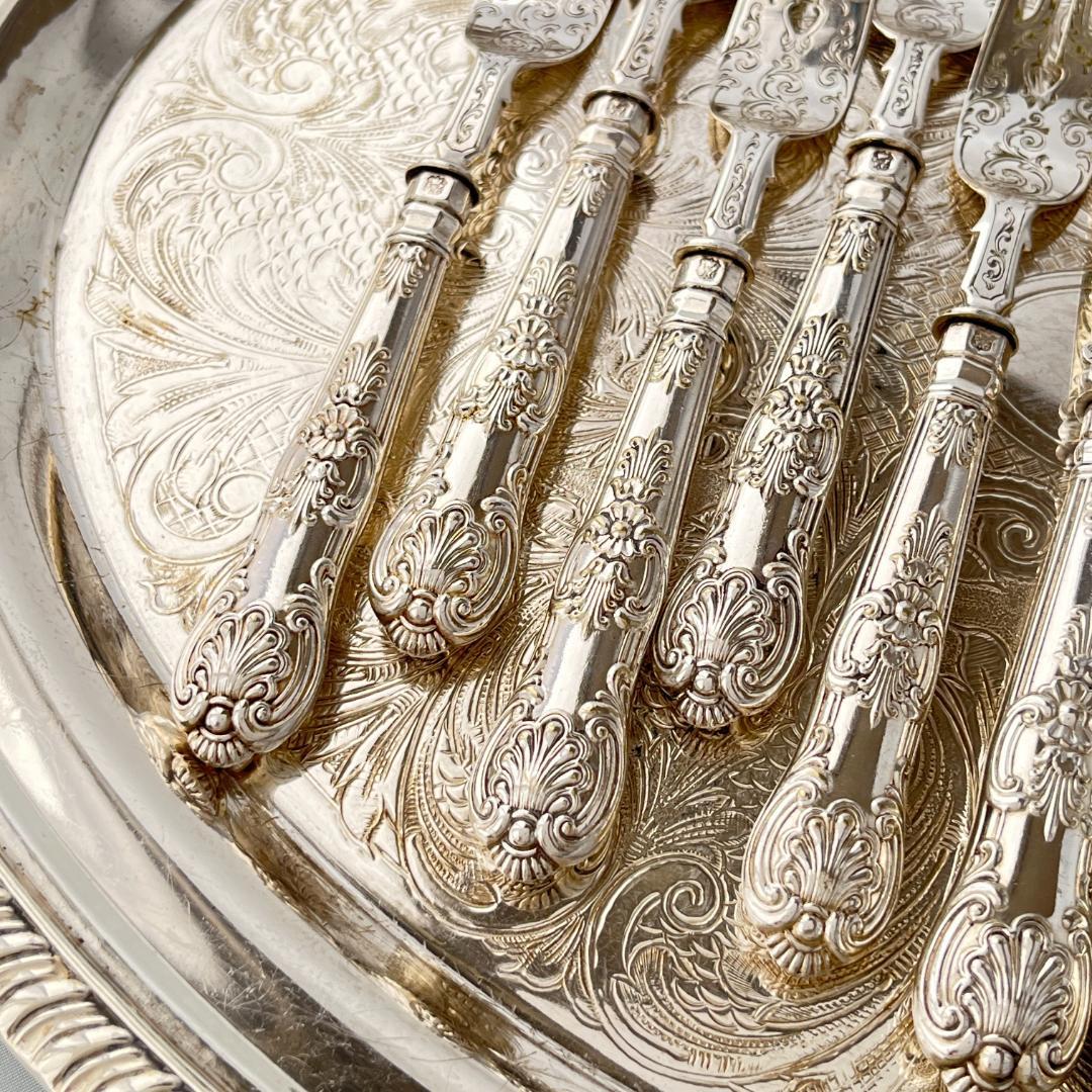 【John Gough】 キングスパターンのナイフ/フォーク 豪奢！！