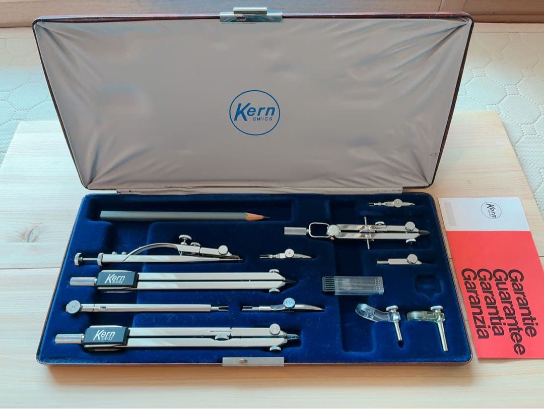 Kren Swissヴィンテージ精密製図用コンパス５本＋部品セット