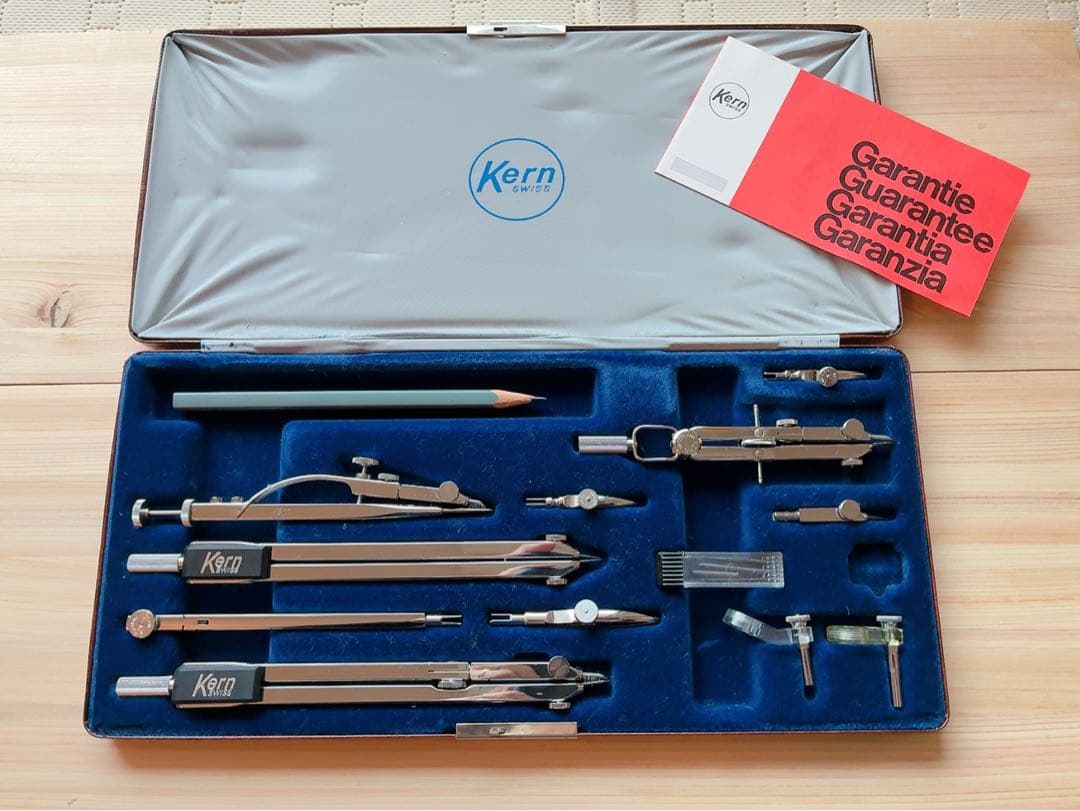 Kren Swissヴィンテージ精密製図用コンパス５本＋部品セット