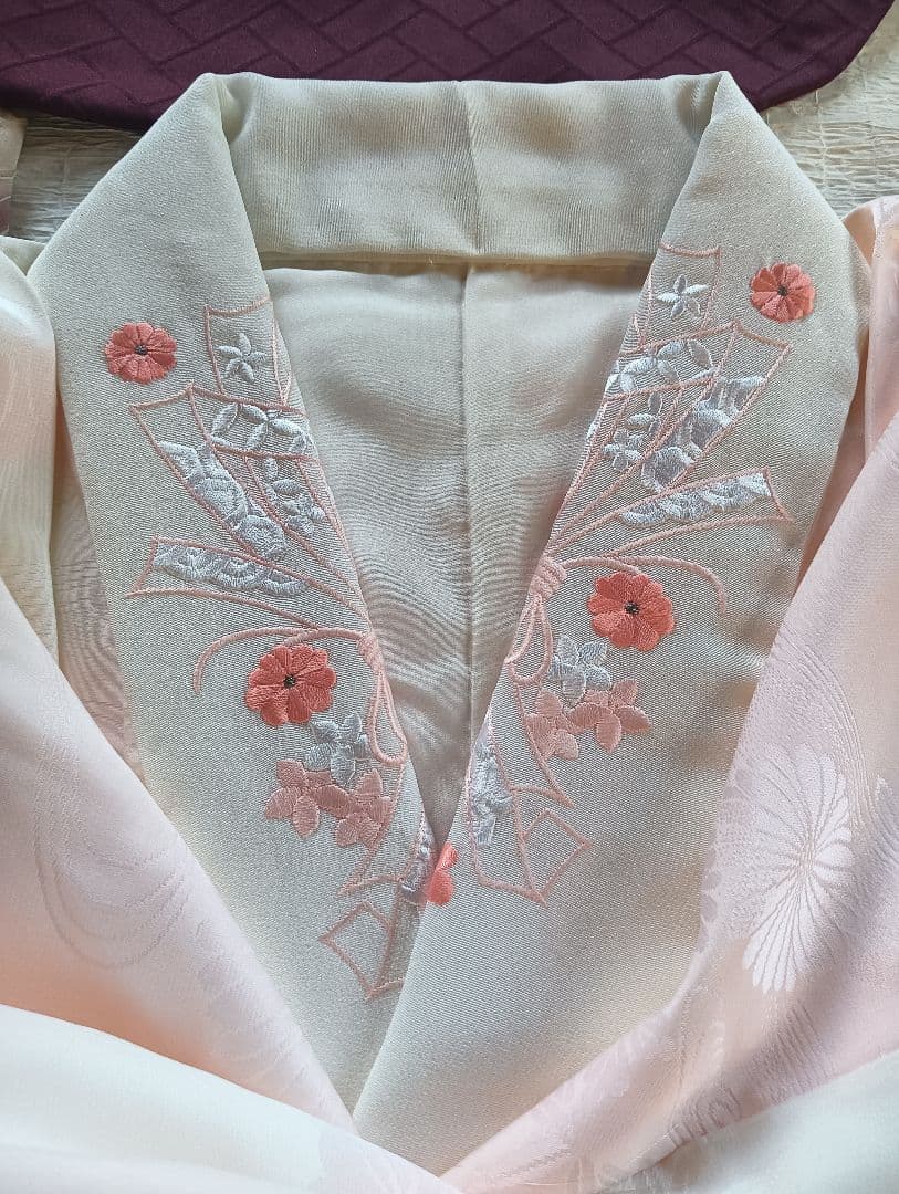 振袖フルセット　美品　パープル系　ロマンチックな古典柄　丈160　裄66.5