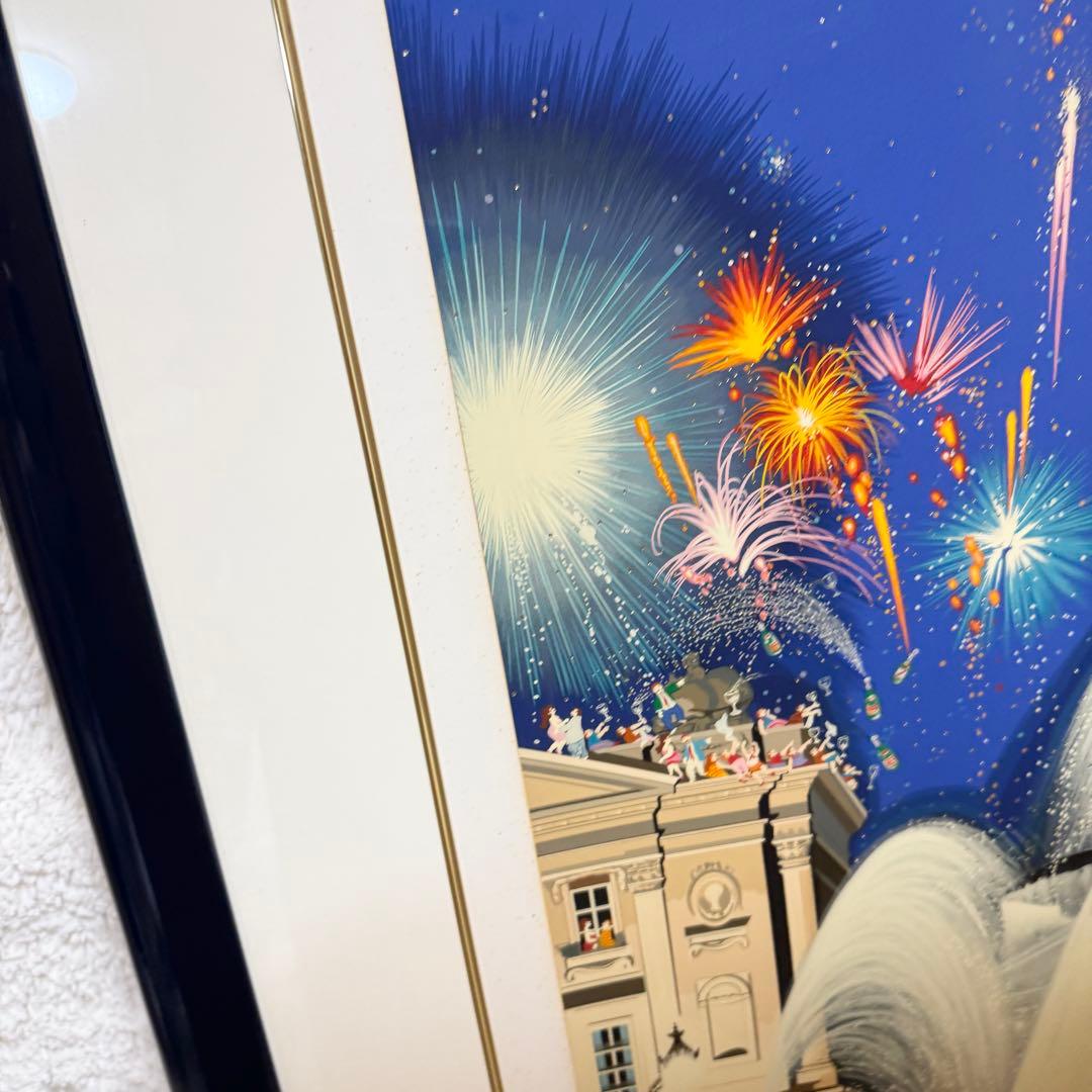 ヒロ・ヤマガタ　『コンコルド広場の噴水』シルクスクリーン