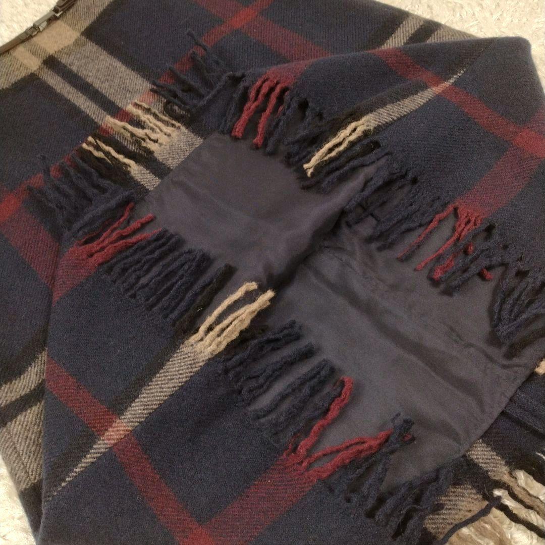 レディース☆エスマックスマーラ　ウールチェックスカート　ベルト付ブルガリア製40