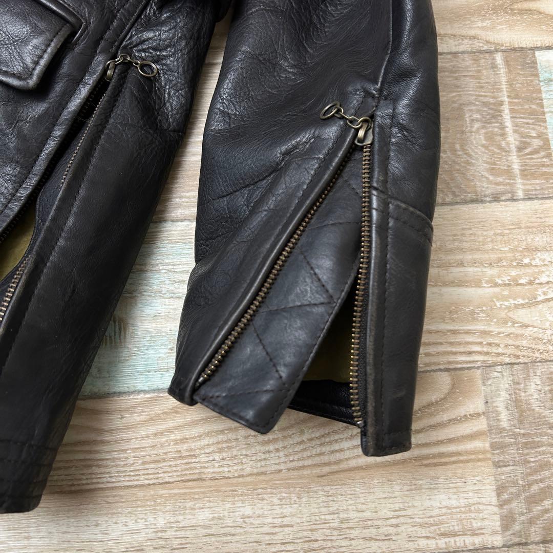 HAROLDS GEAR レザージャケット モーターサイクルコート ブラウン M