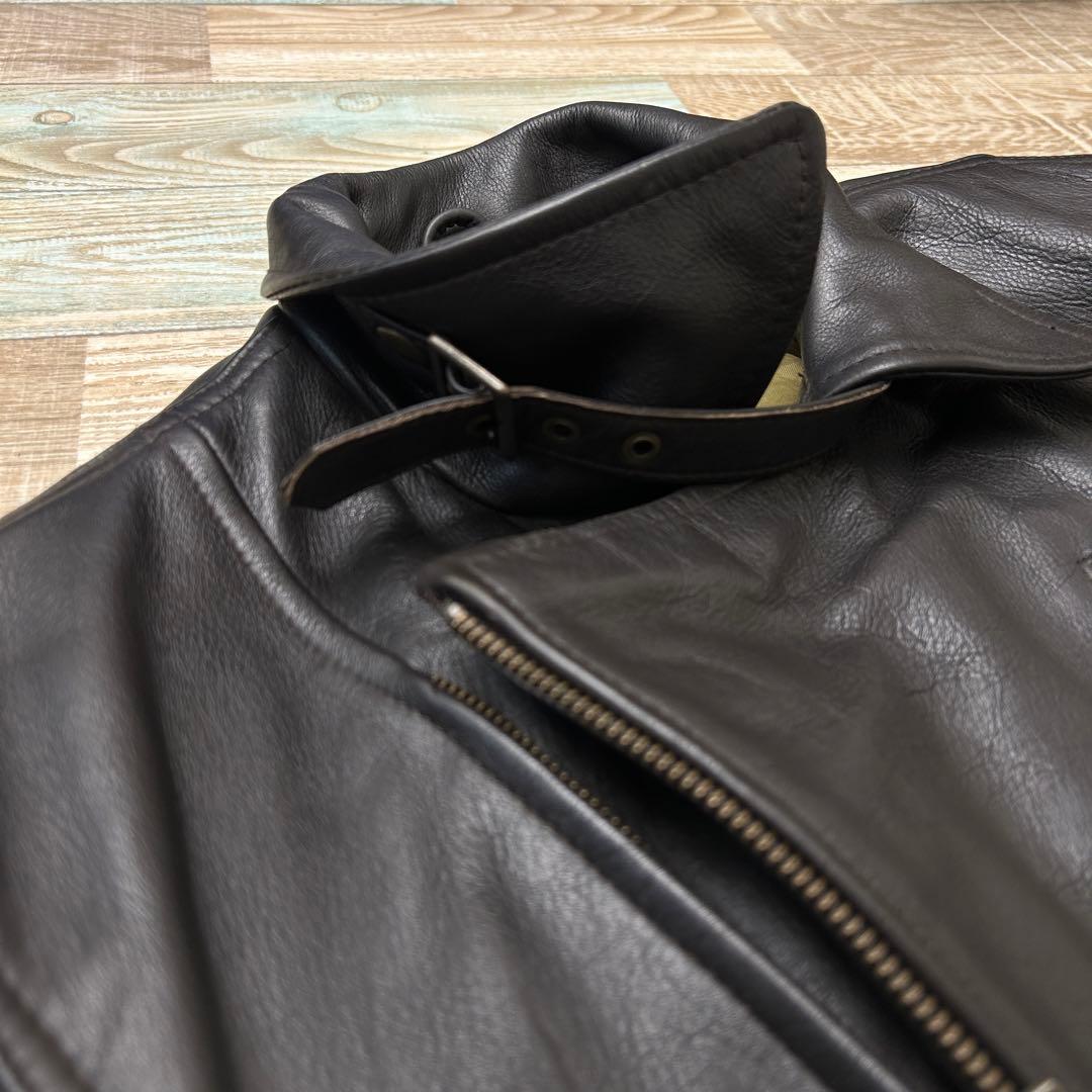 HAROLDS GEAR レザージャケット モーターサイクルコート ブラウン M