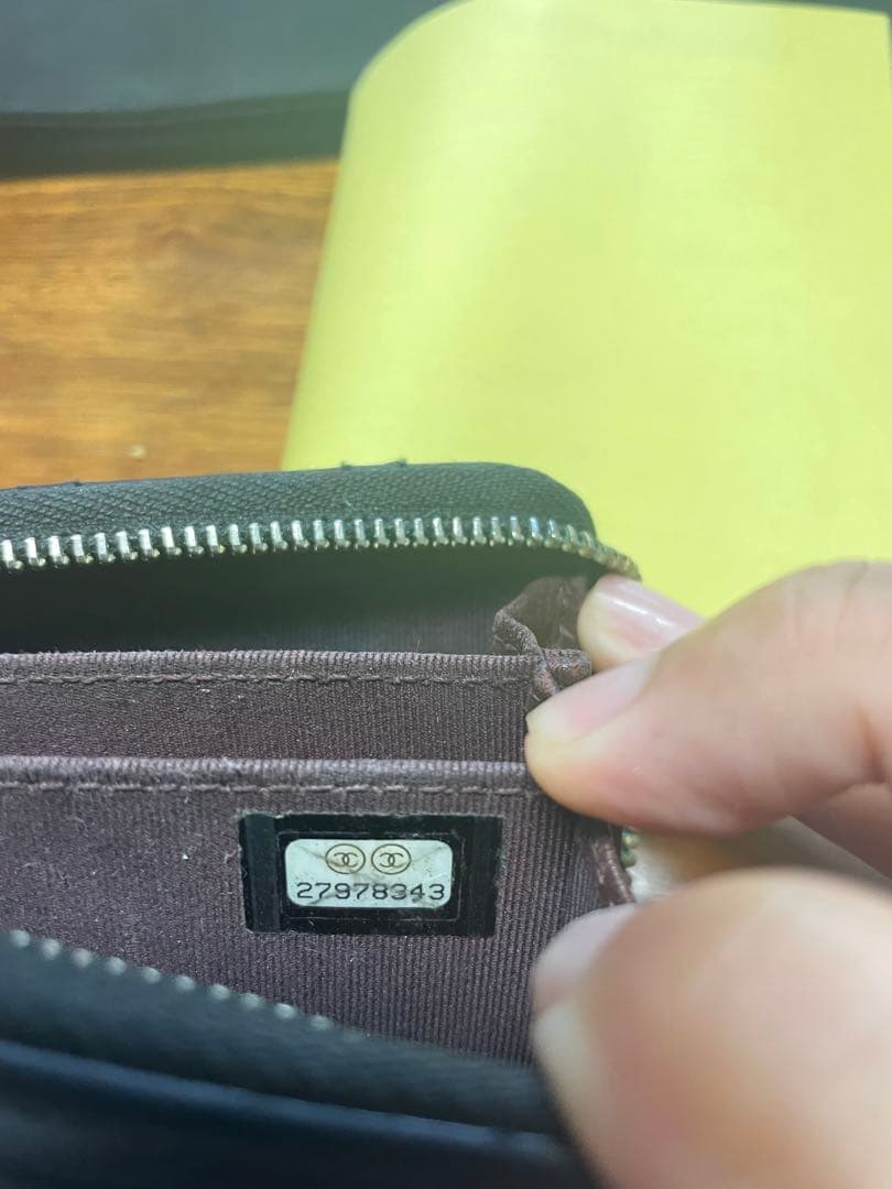 ジャンク シャネル 中古 ケース ミニ財布 キャビア