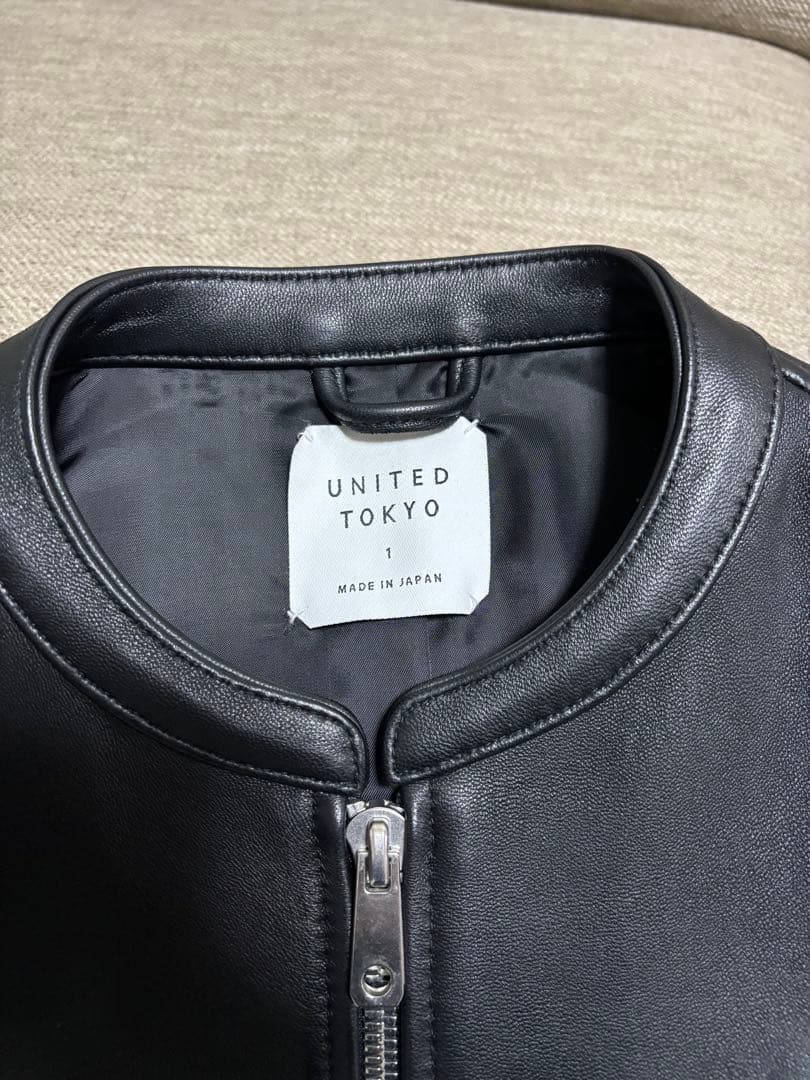 UNITED TOKYOラムレザーシングルライダースジャケット