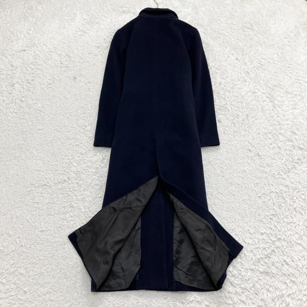 美品✨チノ CINOH チェスターコート マキシ丈 ウール ネイビー 紺 38
