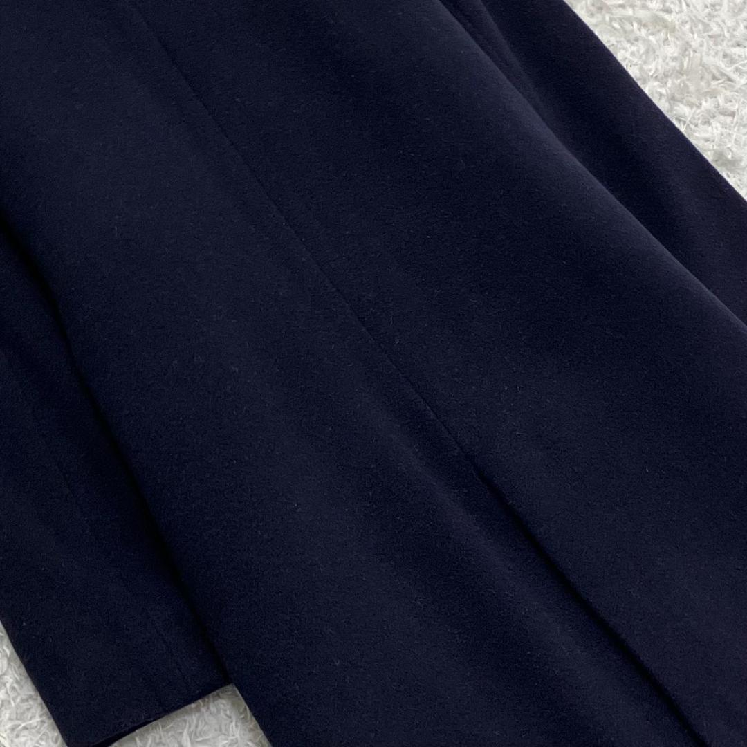 美品✨チノ CINOH チェスターコート マキシ丈 ウール ネイビー 紺 38