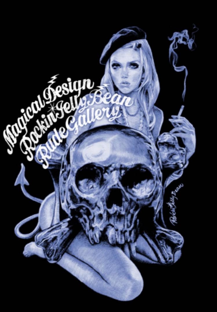 ロッキンジェリービーン　シルクスクリーン　PARIS NOIRSilk