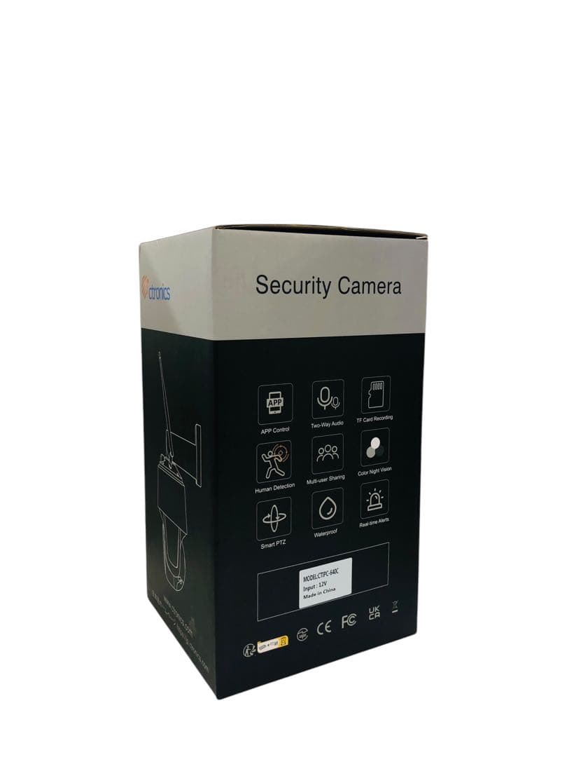 【開封済・未使用】Ctronics 屋外 防犯カメラ 800万画素 監視カメラ