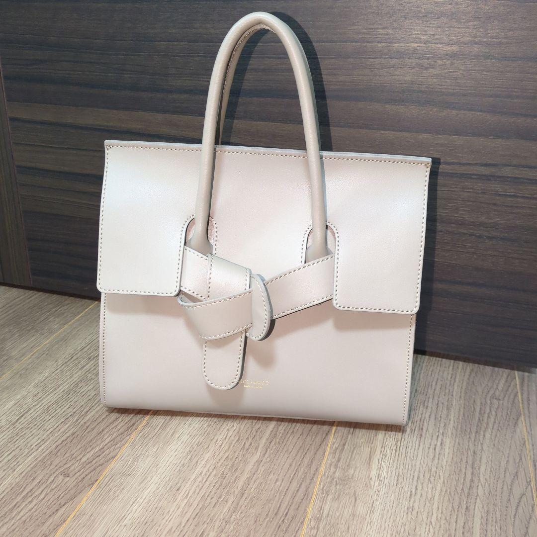 【美品】ヴィオラドーロ ハンドバッグ ベージュ TRERO / V-1514