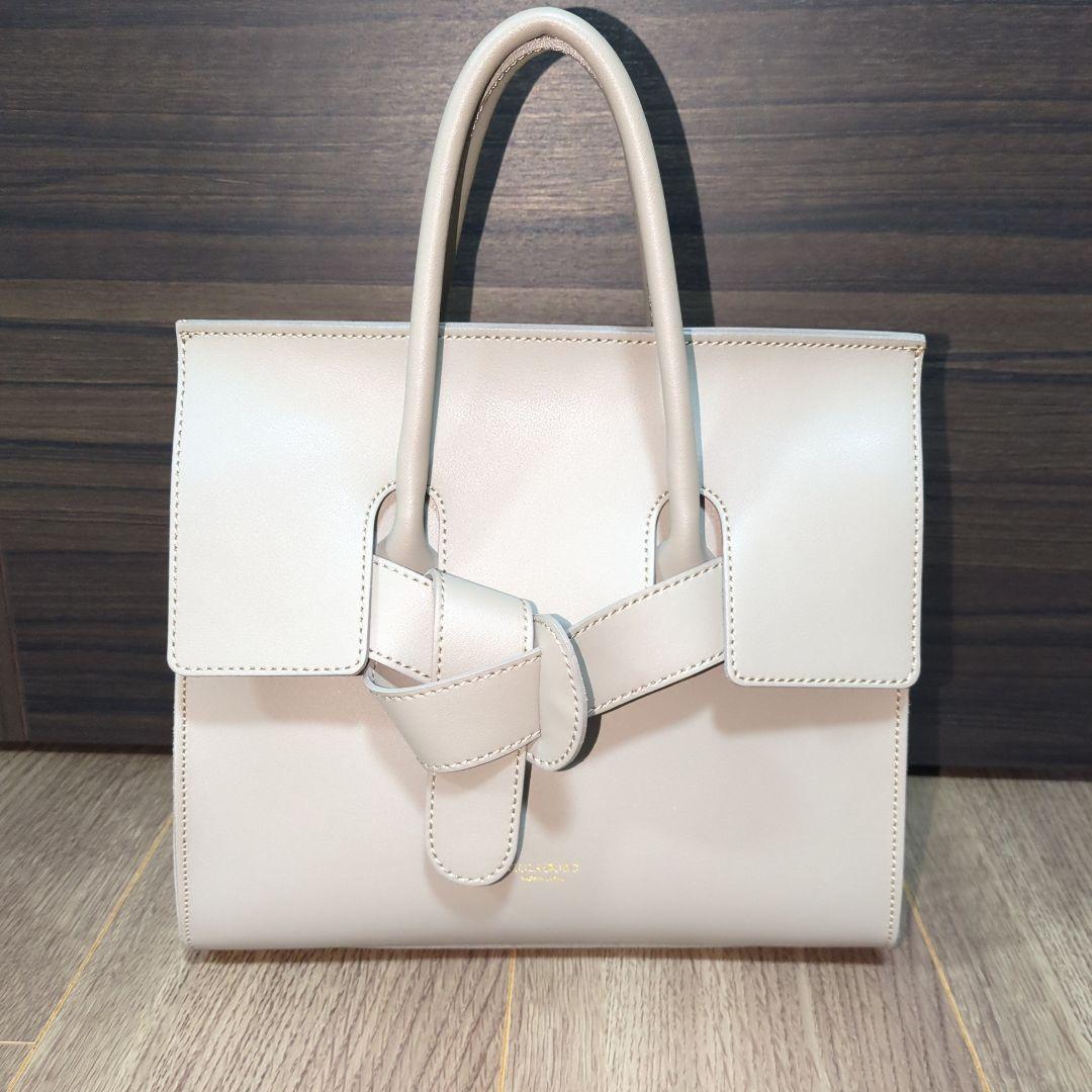 【美品】ヴィオラドーロ ハンドバッグ ベージュ TRERO / V-1514