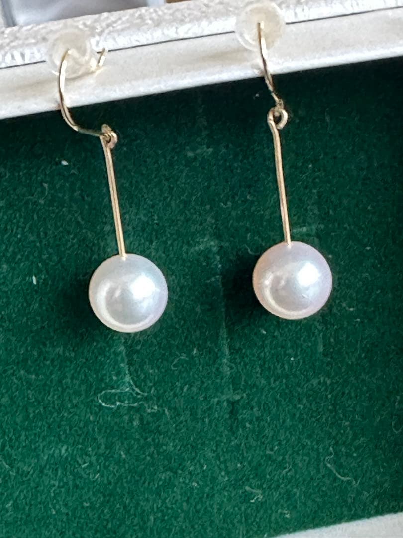 k18パールピアス☆8㎜☆伊勢志摩アコヤ真珠