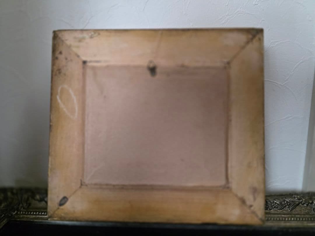 アンティーク　油絵　花束の油彩画 金色フレーム