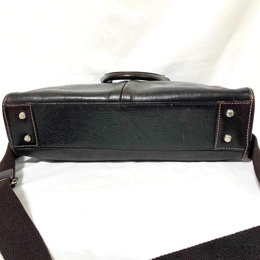 美品✨ ステファノマーノ　オールレザー　ビジネスバッグ　2way　ブラウン