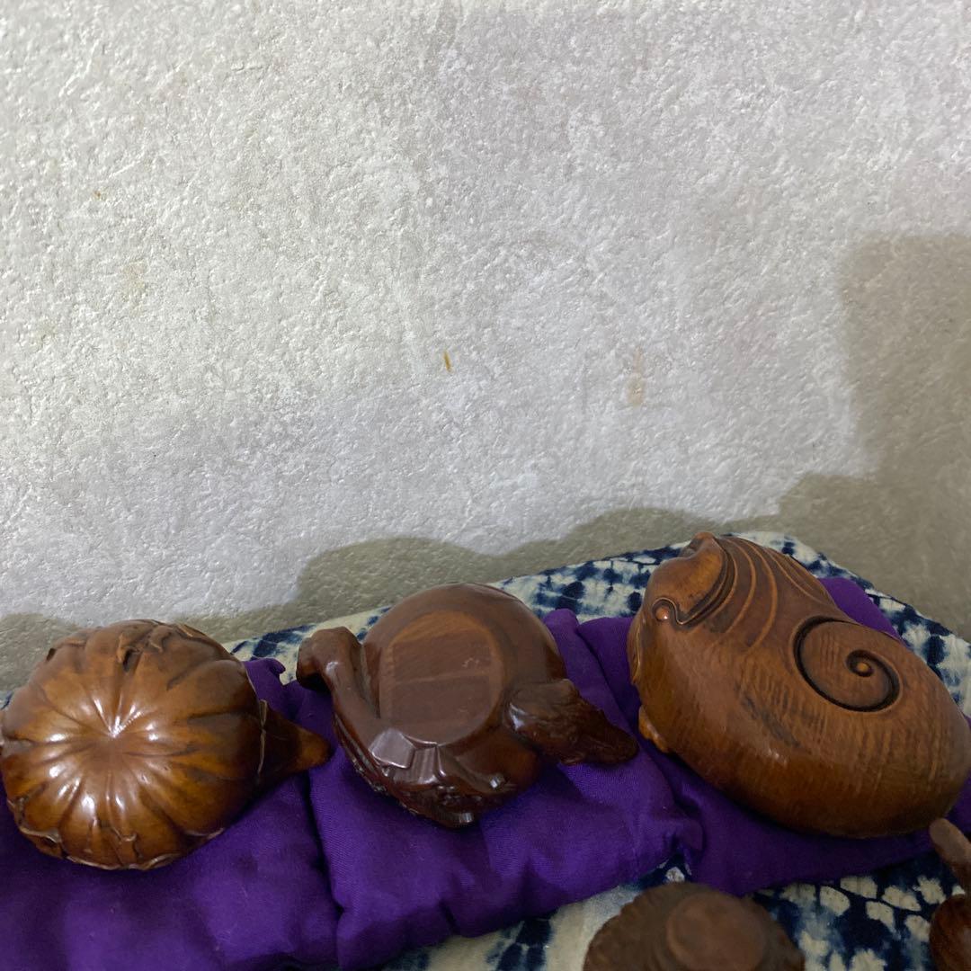 木彫　根付　置物　十三個