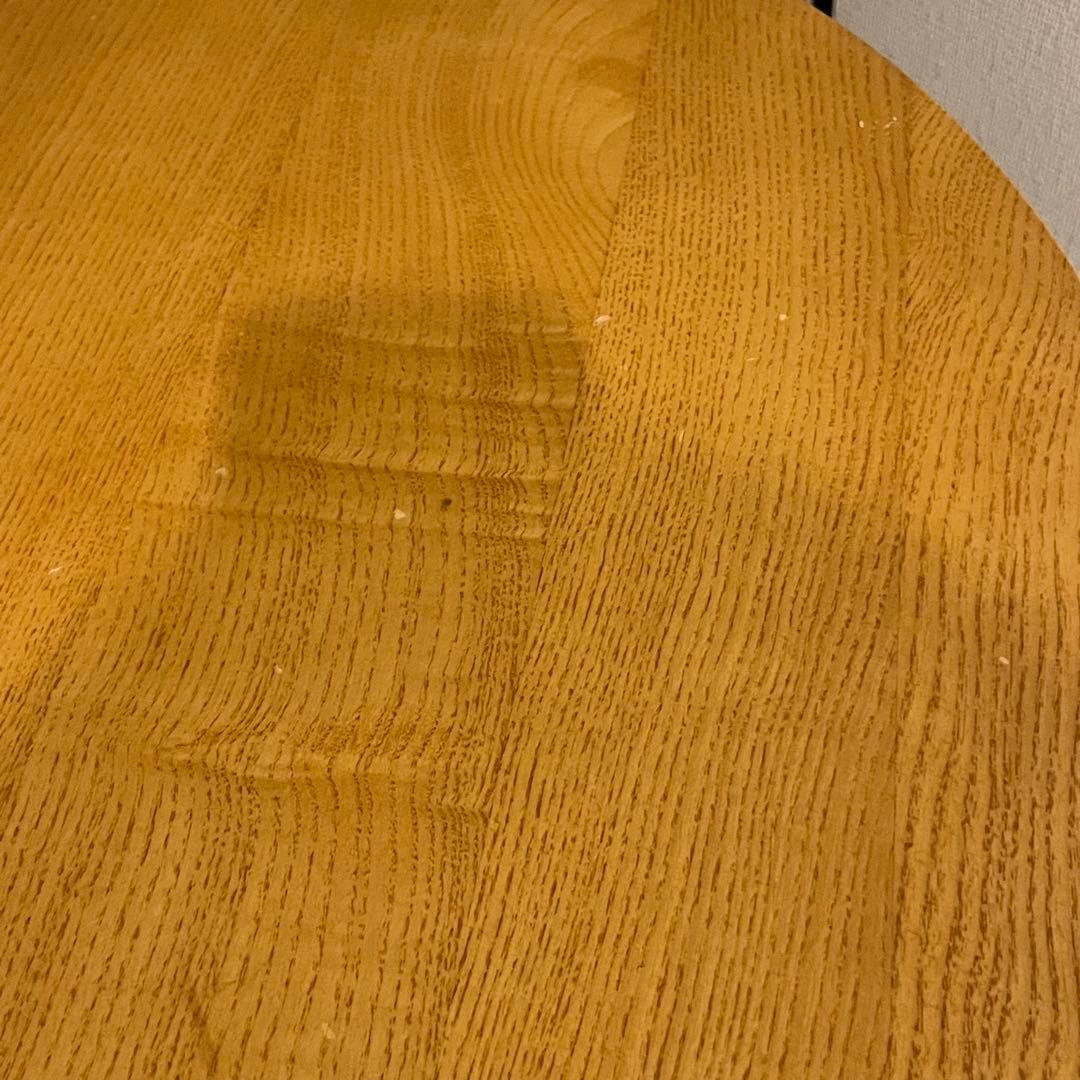 ラウンド ダイニング テーブル ナチュラル スチール 丸 円形 72cm