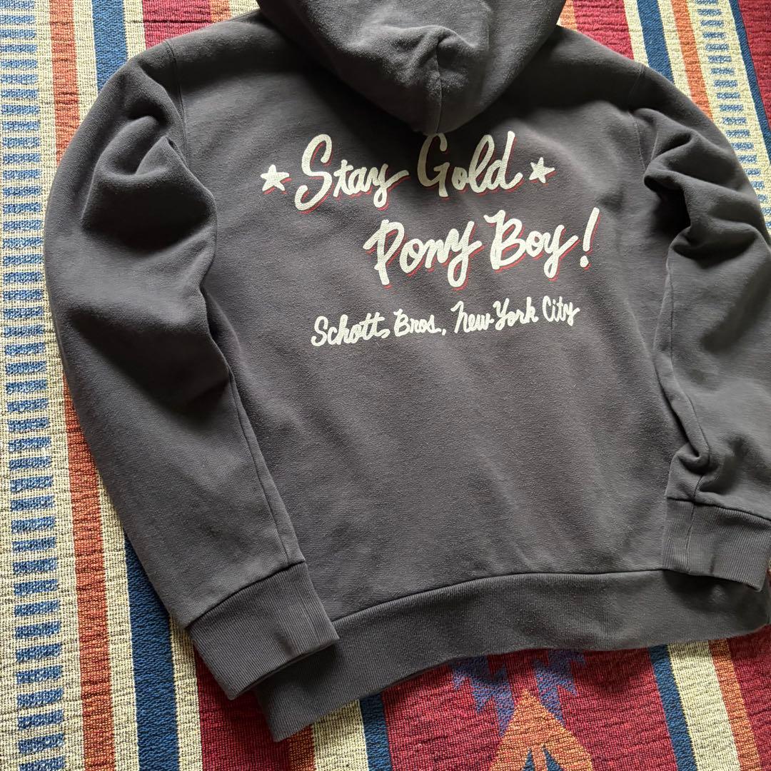 スミクロ フェード Schott(ショット) ジップパーカー 黒 ブラック M