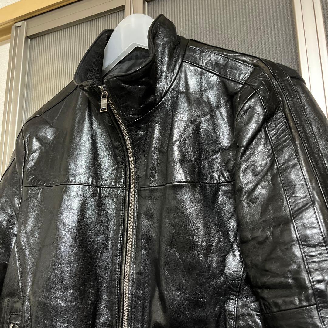 5351 POUR LES HOMMES ラムレザートラックジャケット 46