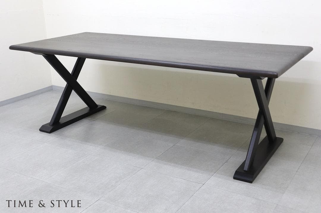 美品 TIME & STYLLE ダイニングテーブル 無垢材 旭川家具 6人用