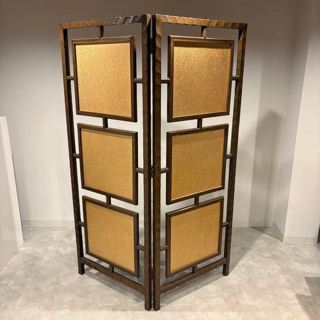 幾何学模様　アートパネル　衝立　アート　レトロ　刺繍