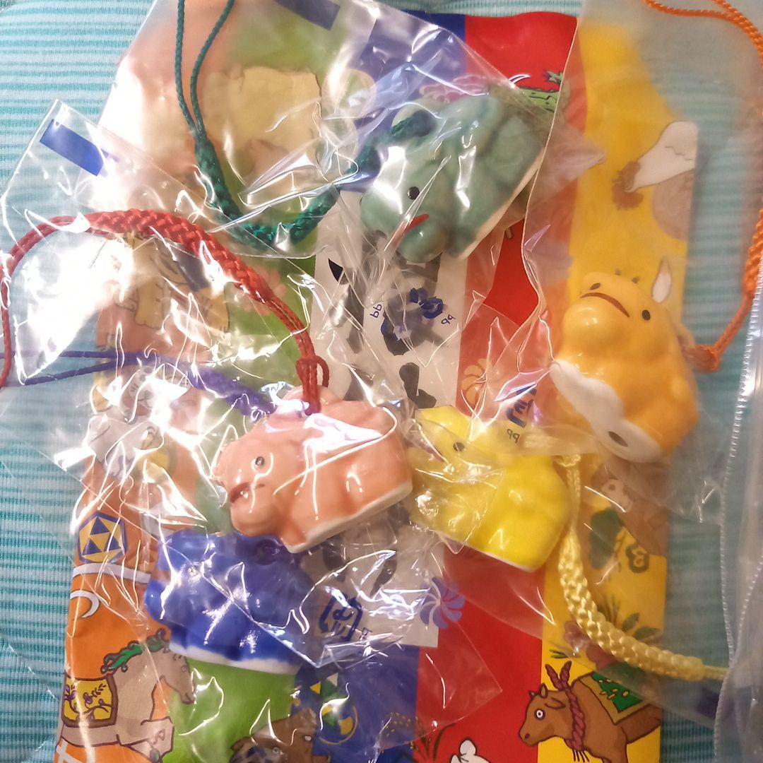 ★干支★開運ストラップ★4種各5個入★セット★陶器★子・丑・寅・卯