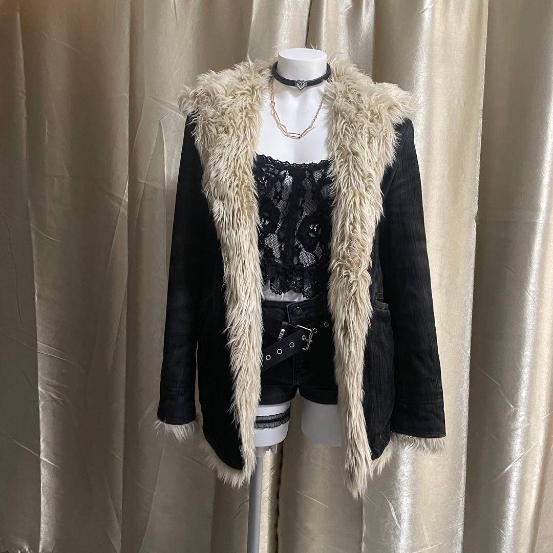 ニコル ファージャケット grunge 平成ギャル お兄系