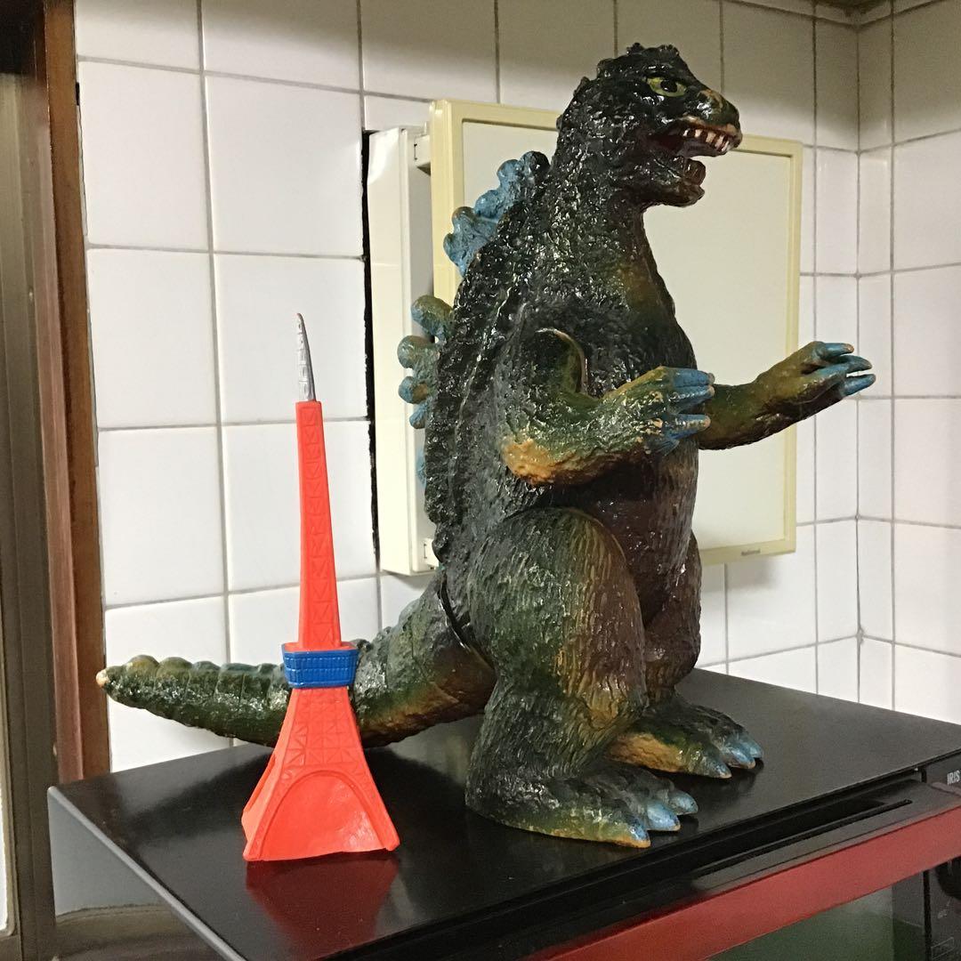 ブルマァク 当時物　ジャイアントゴジラ　約30cm 東京タワー付き　プロフ必読