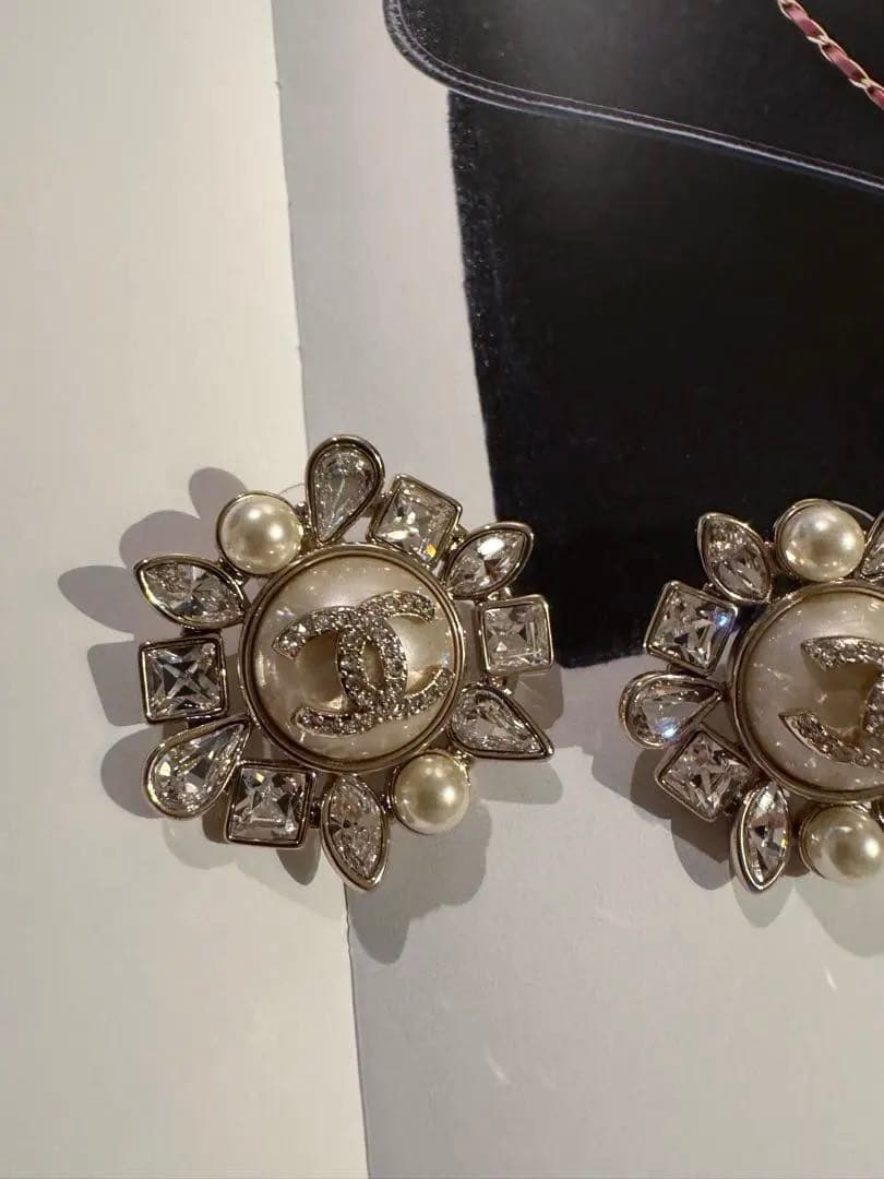 シャネル　パール　ピアス　美品