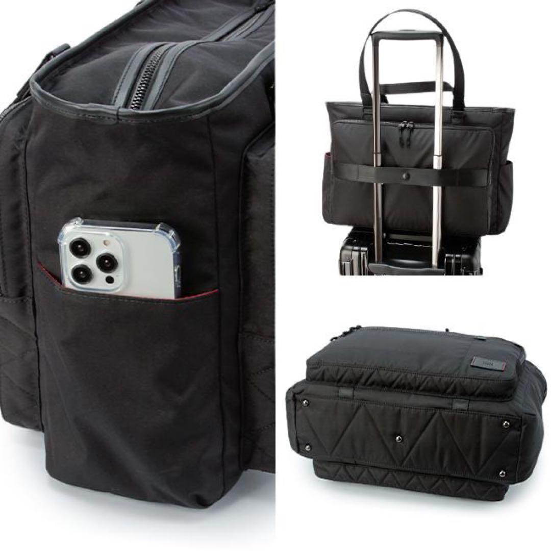 新品TAKEO KIKUCHIタケオキクチ黒ビジネスバッグバッグ出張トートバッグ