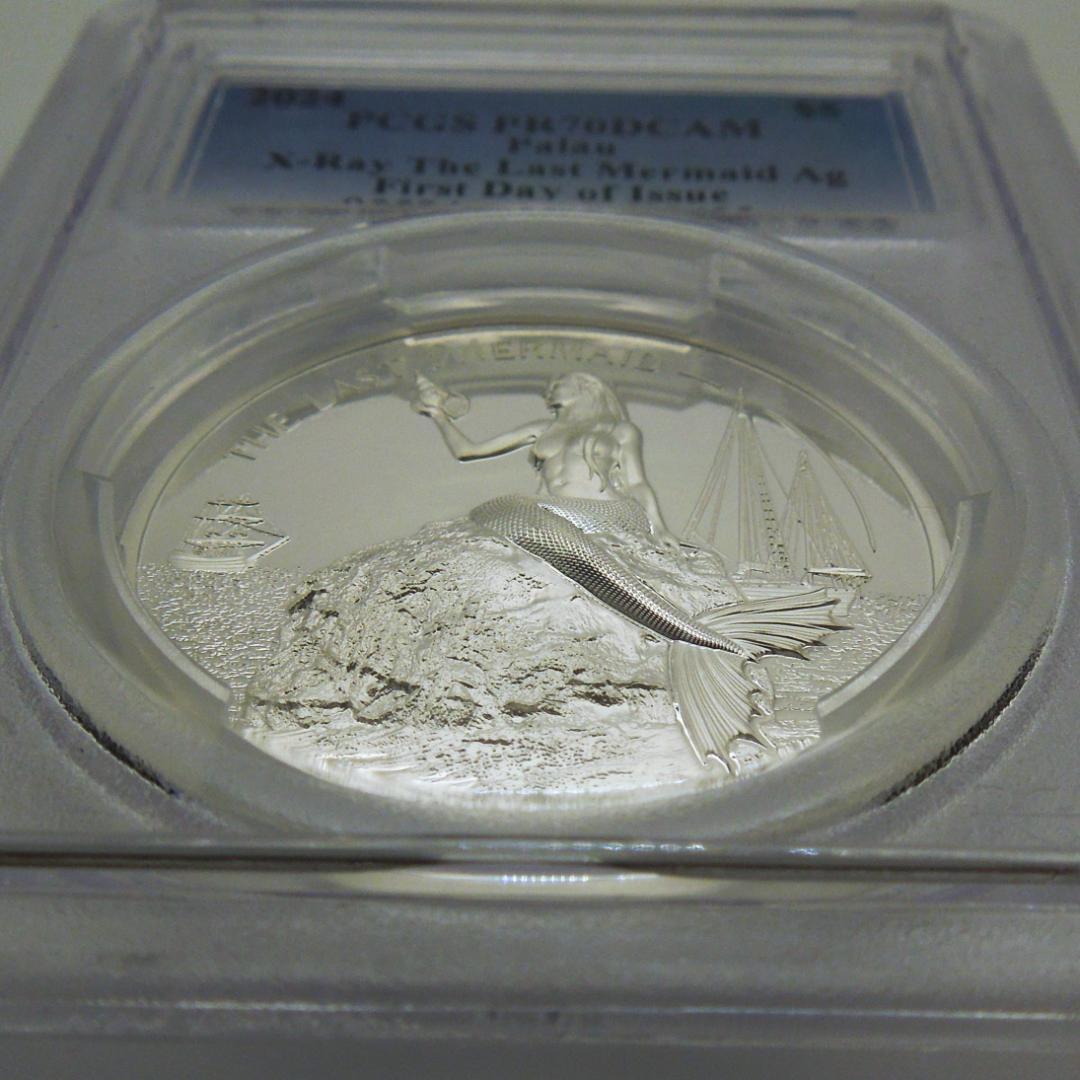 【傑作】2024 パラオ 人魚のレントゲン銀貨【PCGS PR 70 DCAM】