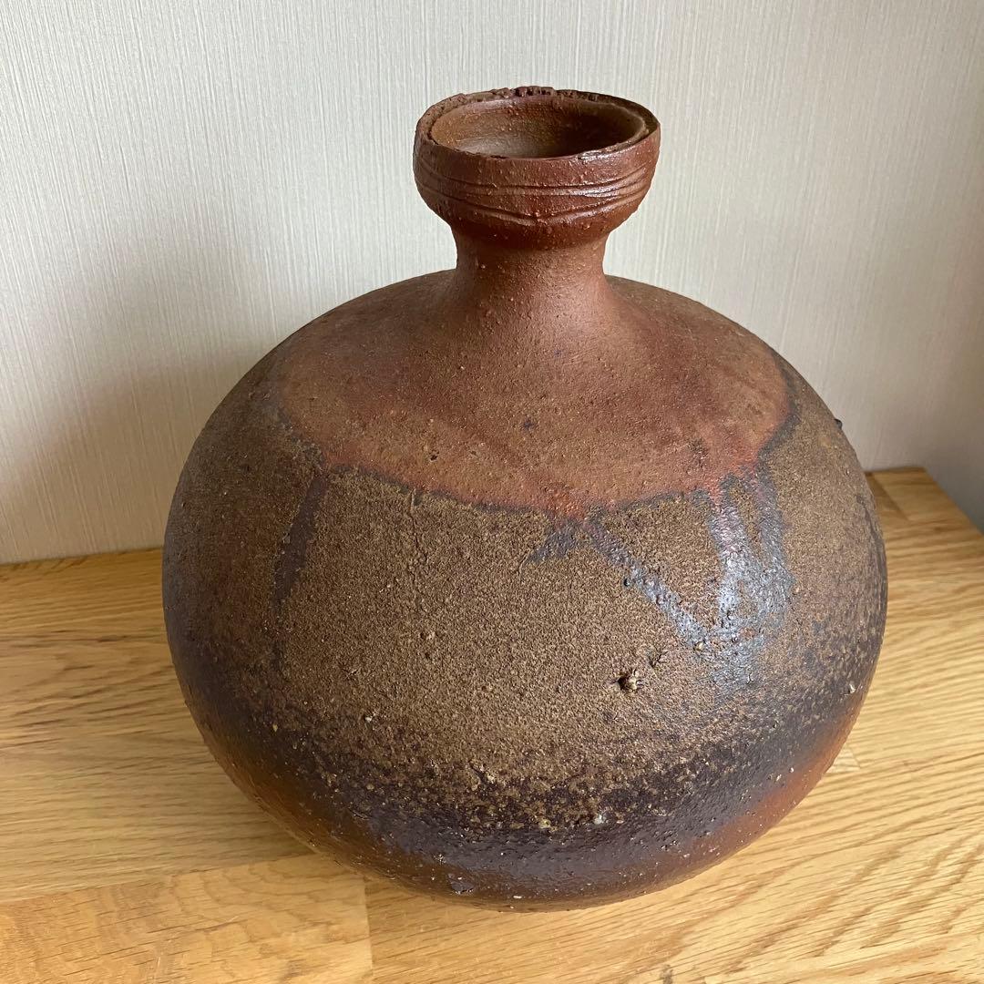 備前焼　壺　花瓶　松田華山造　※