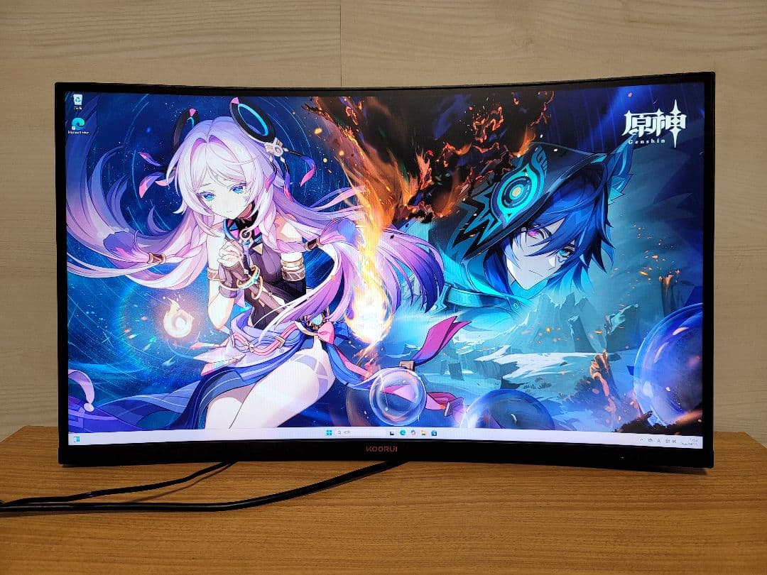 美品　KOORUI 27インチ　WQHD　144Hz 湾曲ゲーミングモニター