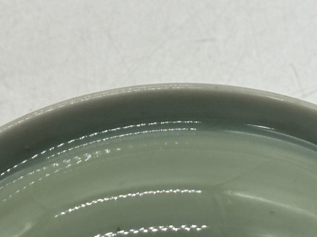 江戸　鍋島青磁　柳紋　お皿　共箱　アンティーク　送料込み260115