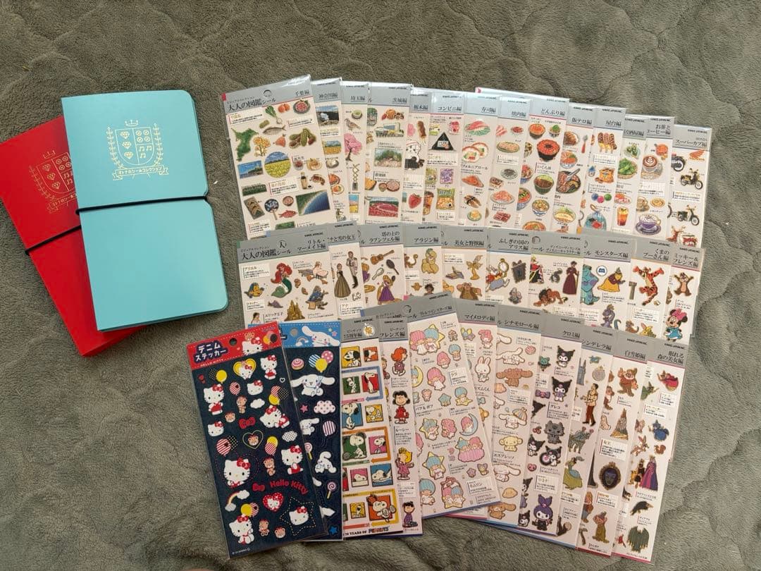 大人の図鑑シール33枚、サンリオデニム2枚、ファイル2つセット