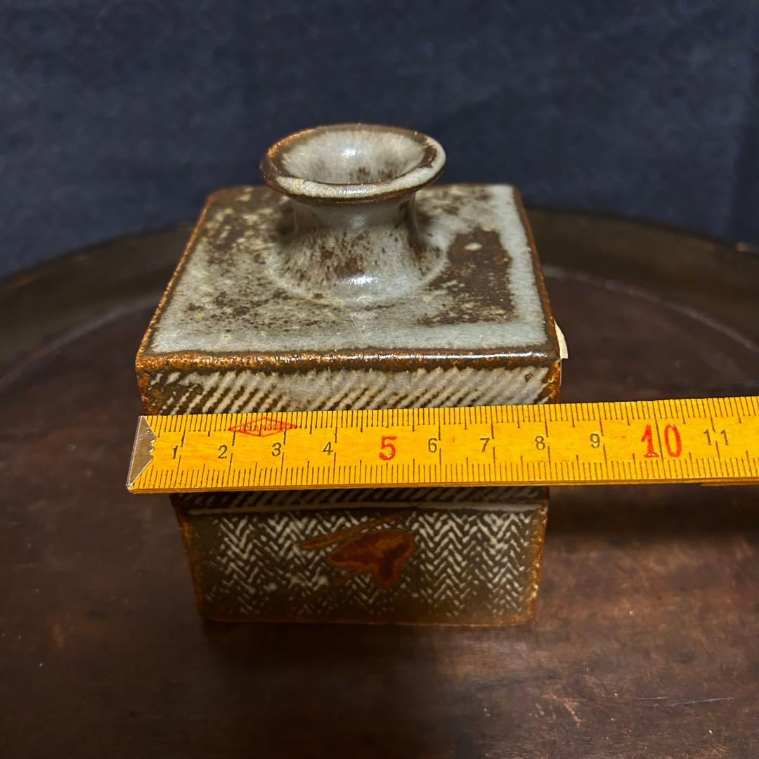 人間国宝　島岡達三　象嵌角徳利　本物保証