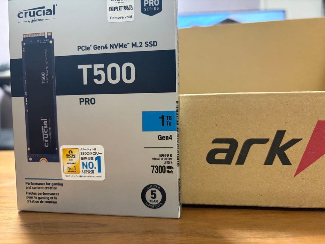 内蔵型SSD Crucial T500 1TB PCIe Gen4 NVMe M.2 SSD