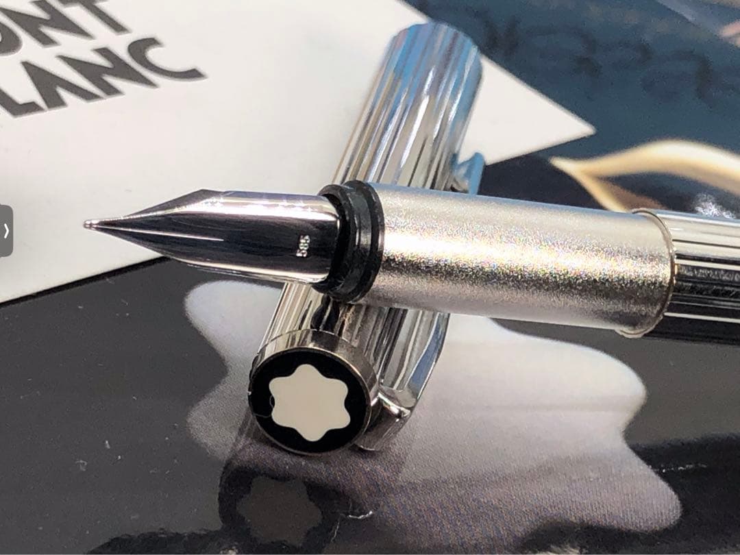 稀な未使用に近い極上の保管品！総プラチナ張りノブレス★No1157★モンブラン製