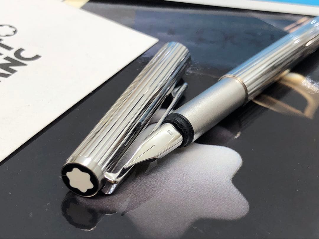 稀な未使用に近い極上の保管品！総プラチナ張りノブレス★No1157★モンブラン製