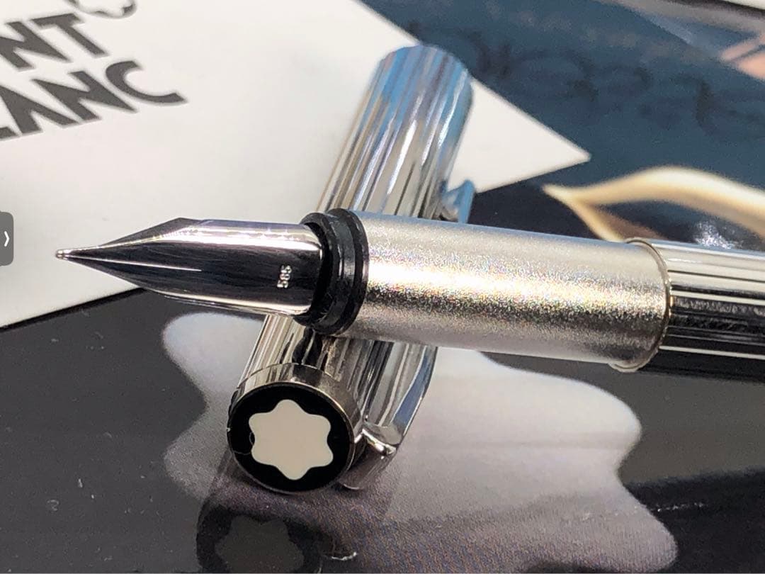 稀な未使用に近い極上の保管品！総プラチナ張りノブレス★No1157★モンブラン製