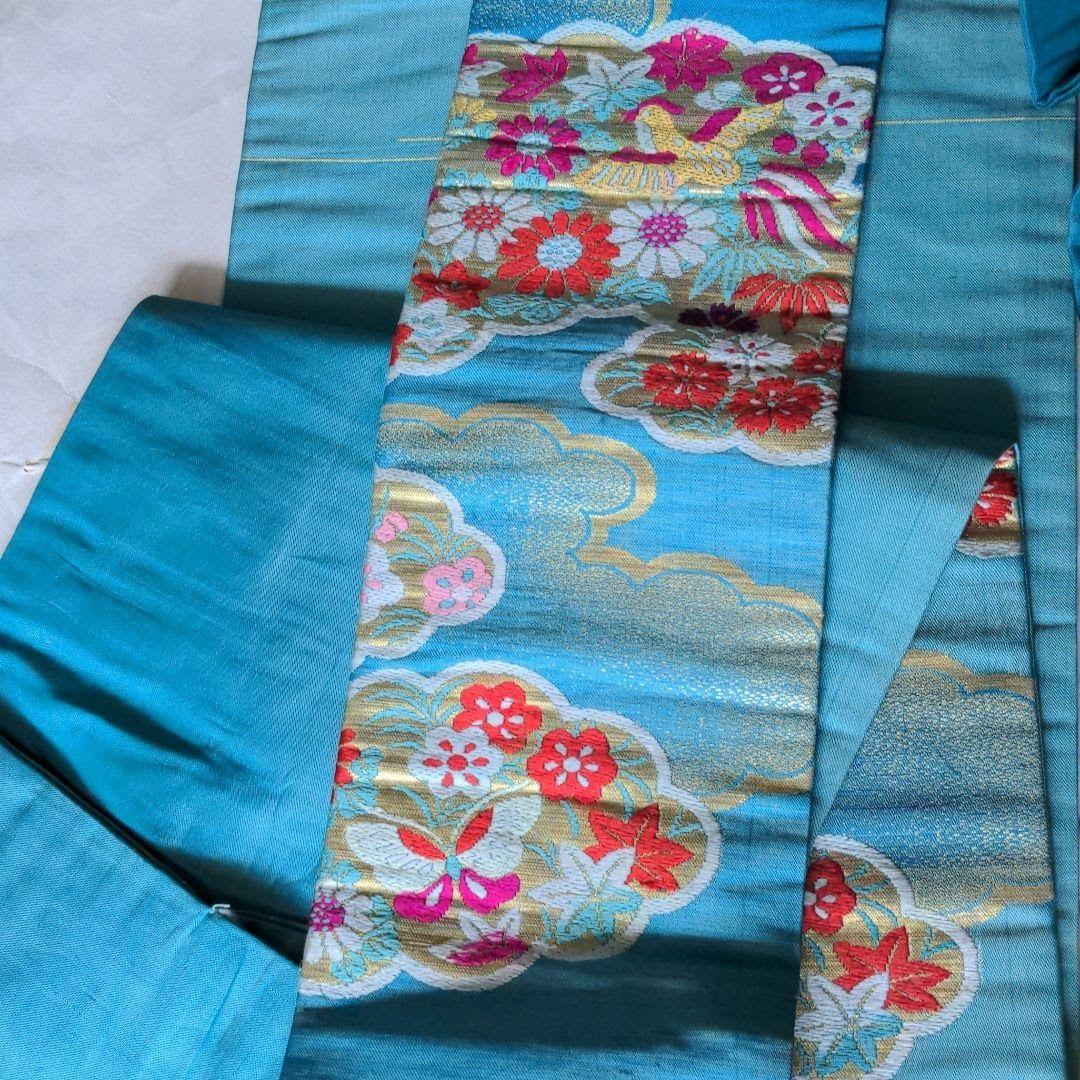 昭和レトロ　刺繍　名古屋帯