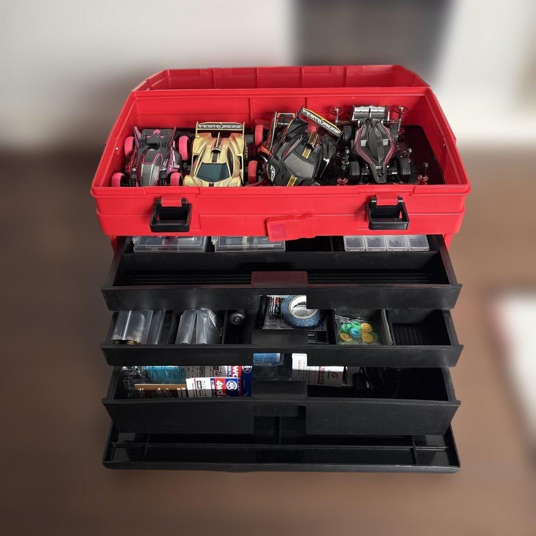 ミニ四駆 引退セット モーターならし機 ケース付き