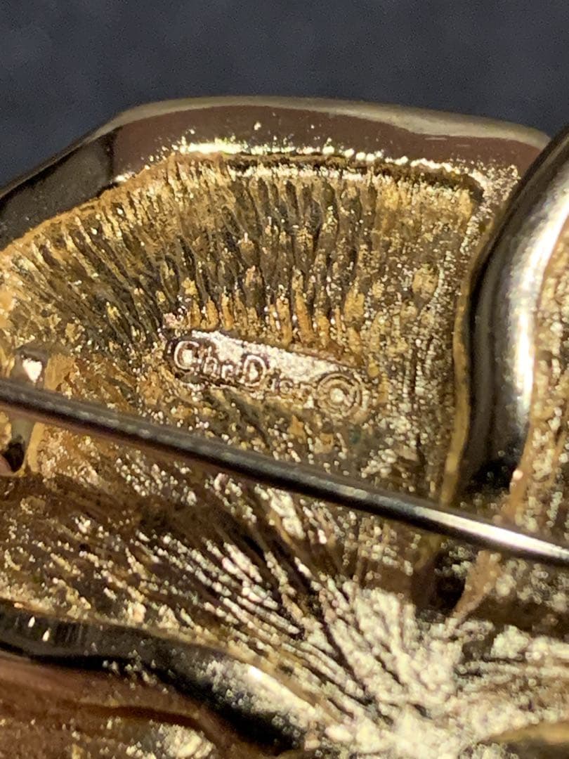 【美品】Dior ChristianDior クリスチャンディオール ブローチ