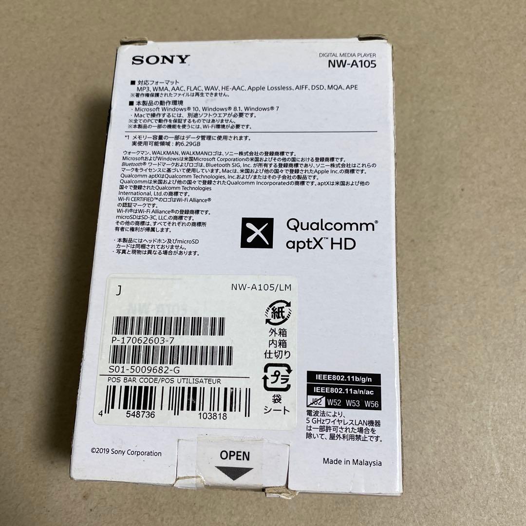 訳あり品　ソニー ウォークマン 16GB Aシリーズ NW-A105