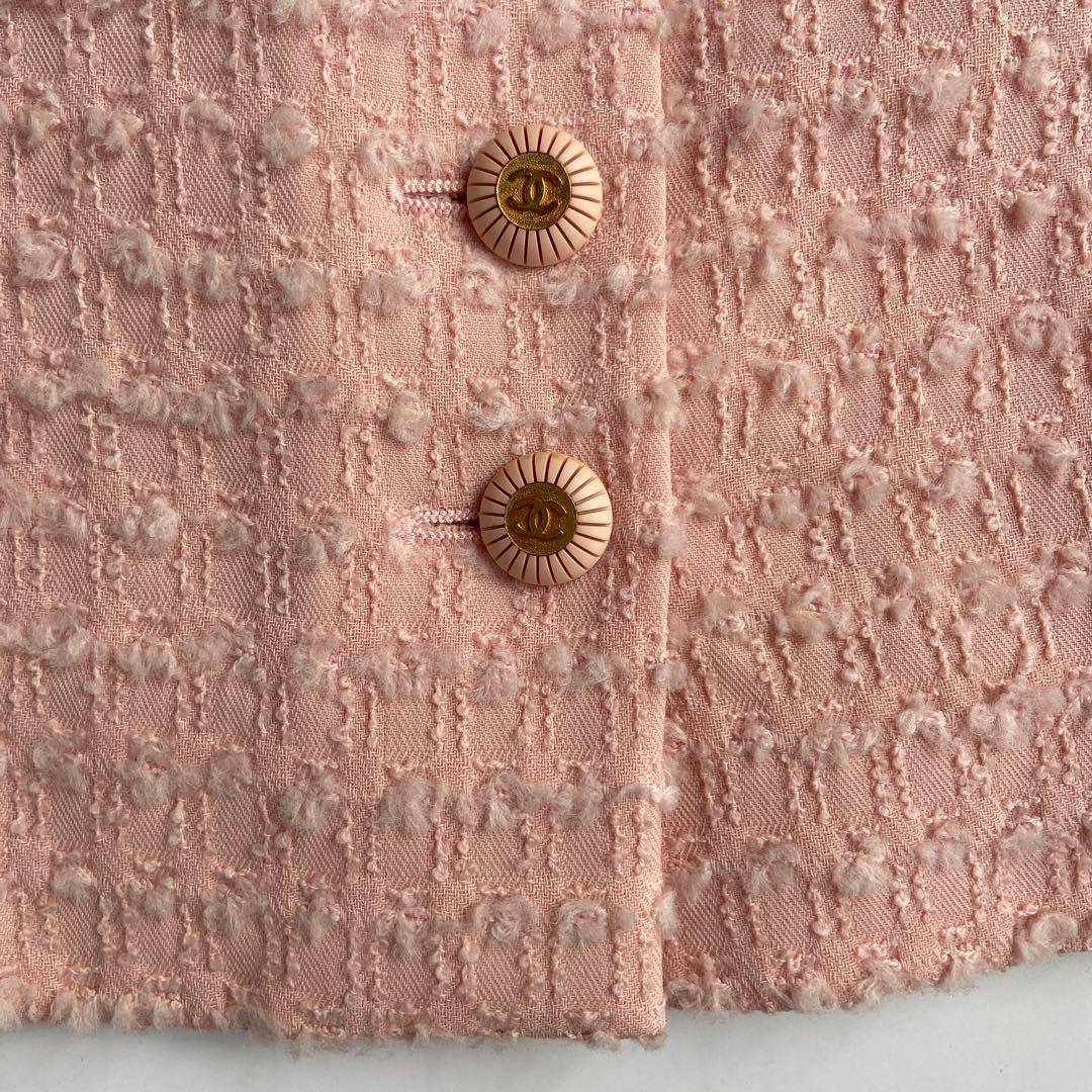 【極美品】シャネル　スカート サイドCCボタン❣️桜ピンク❣️入卒式も38