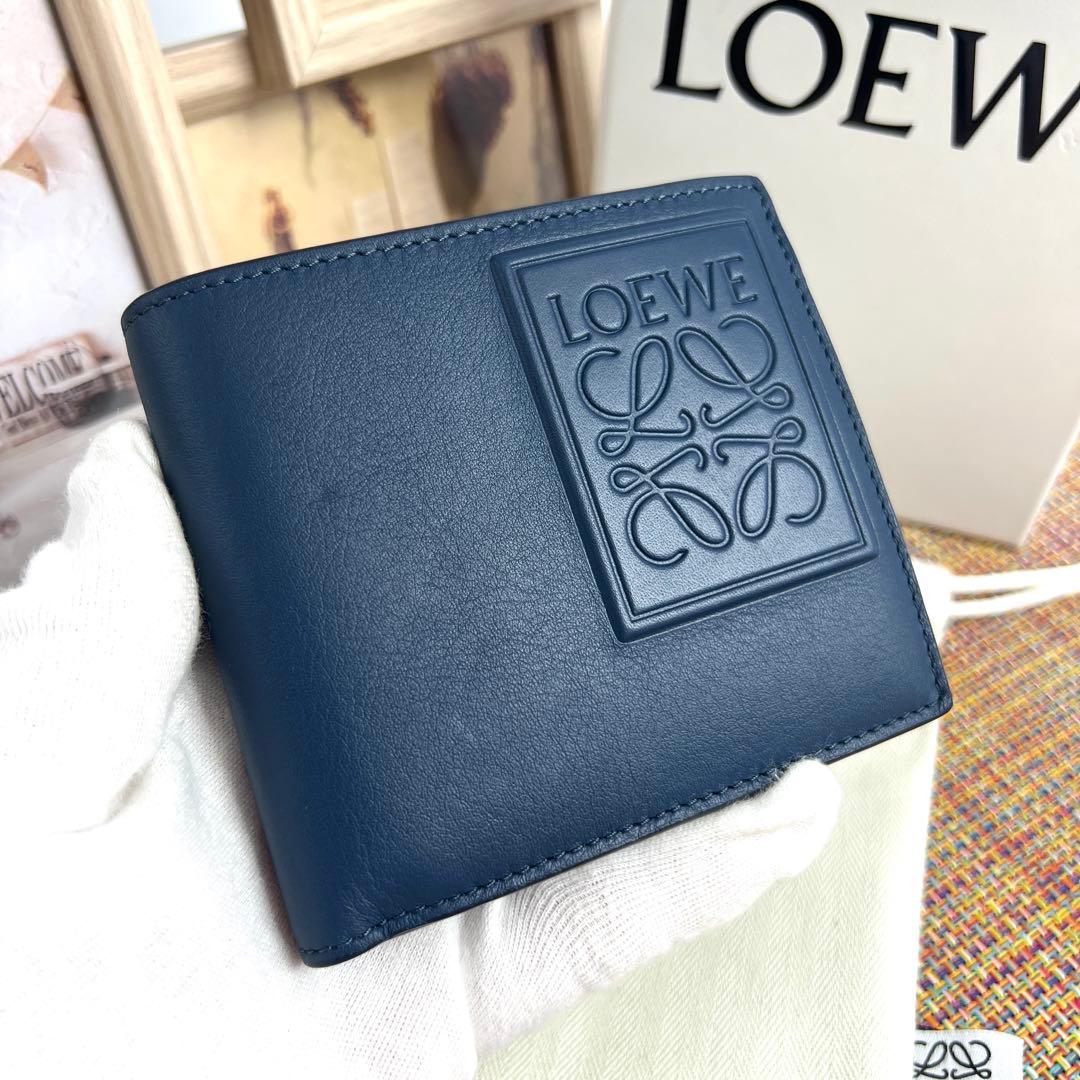 ✨極美品✨ LOEWE ロエベ バイフォールド　ウォレット　サテンカーフ