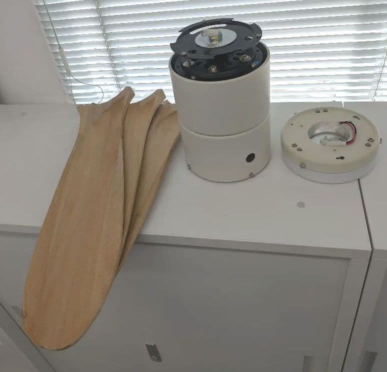 JAVALO ELF LED照明内蔵 天然木シーリングファン リモコン付