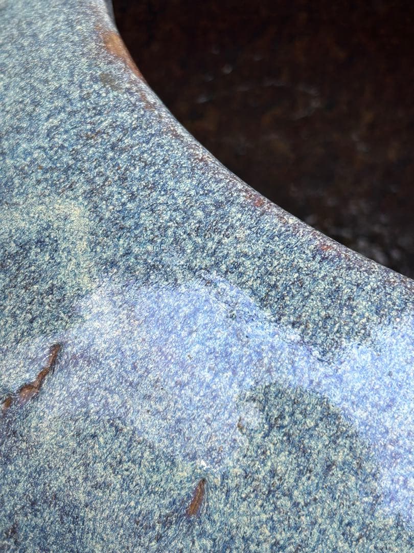 中国　鈞釉大壺　送料込み0816