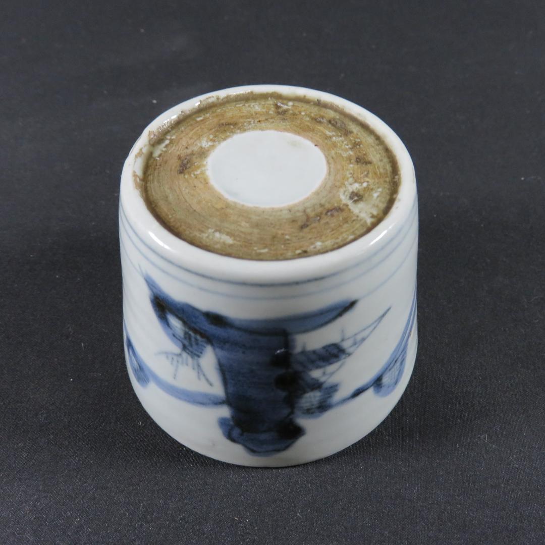 蕎麦猪口 3ケ 染付 江戸 風景 山水 向付 古伊万里